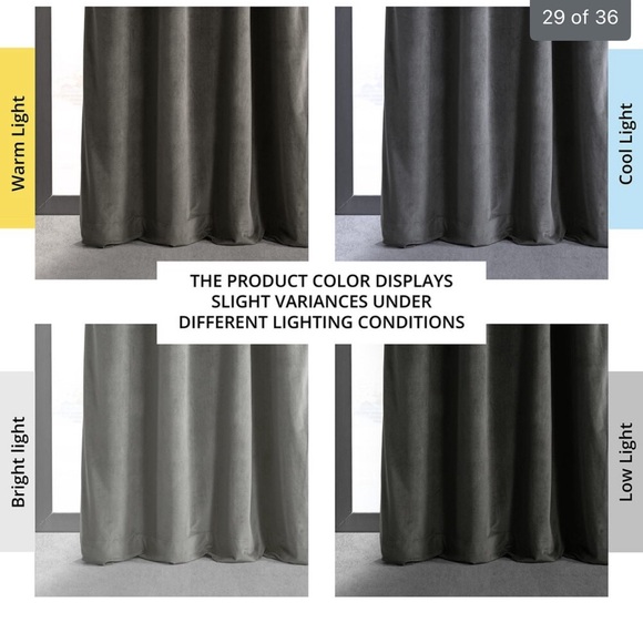 Exclusive Fabrics Signature Blackout Velvet Grommet Curtain Panel - Picture 8 of 10